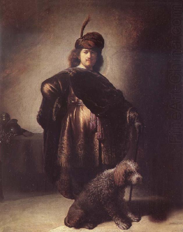 Rembrandt van rijn Self-Portrait with Dog oil painting picture